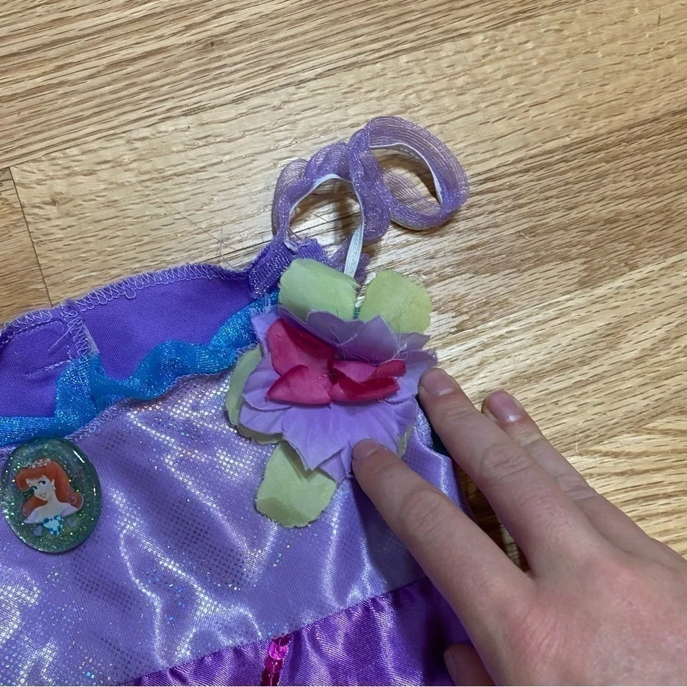 Disney Ariel Little Mermaid Dress Sz 4-6X Costume Kids Play Dress Up Blue Pink